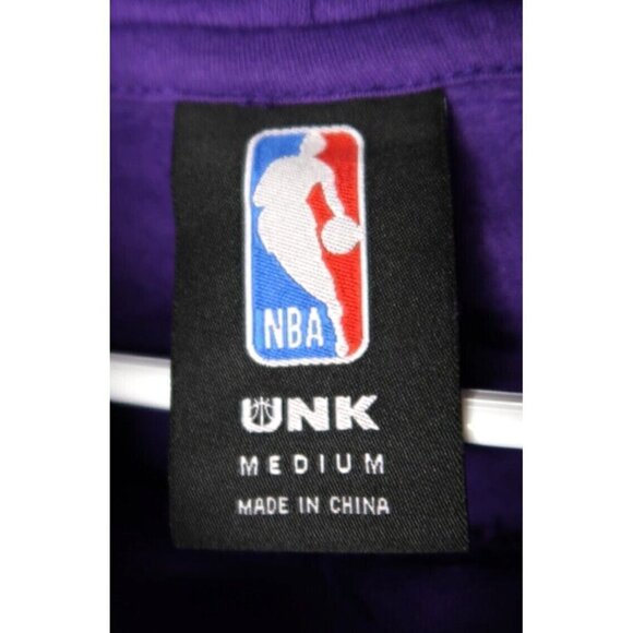 Los Angeles Lakers Sweatshirt Purple Pullover Turtle Neck Drawstring Medium - Picture 12 of 13
